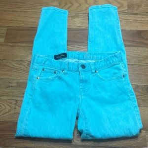 EUC J.Crew Toothpick 27 Ankle Mint Jeans